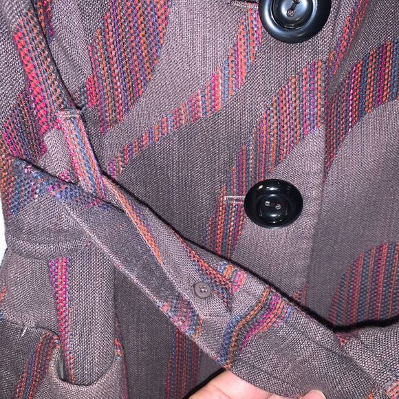 Anthropologie Cidra Women's Boho Woven Cotton Jacket Size 6 Colorful Office City - Picture 5 of 9